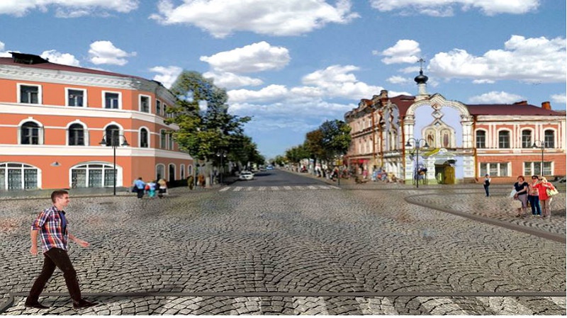 стоялая улица в Рыбинске