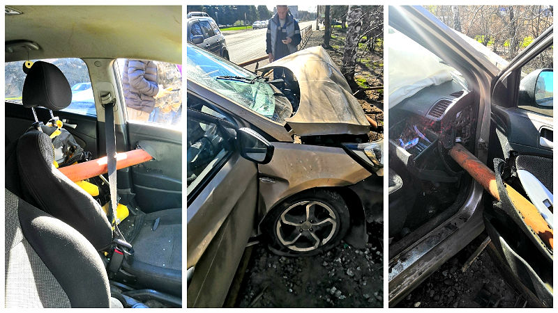ДТП в Рыбинске: пострадали авто и дорожное ограждение