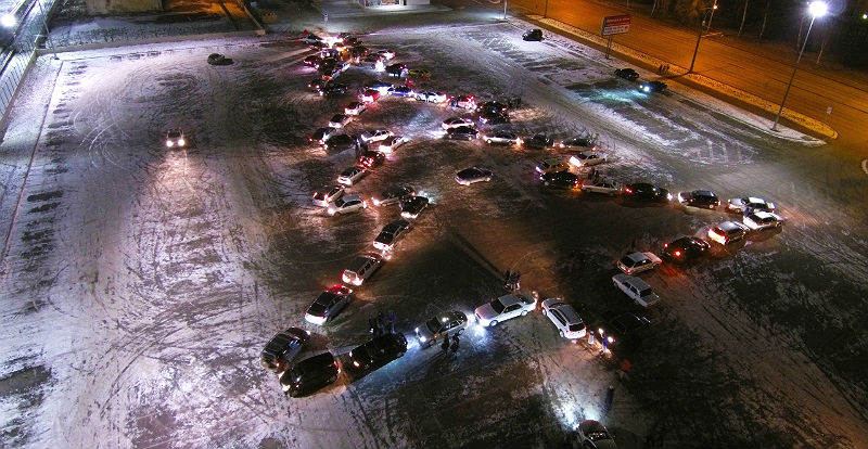 В Рыбинске выстроят снежинку из автомобилей