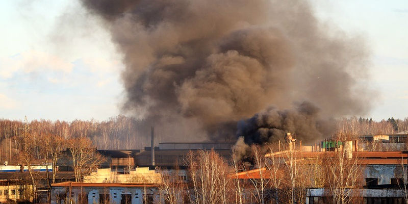В Рыбинске горел производственный цех
