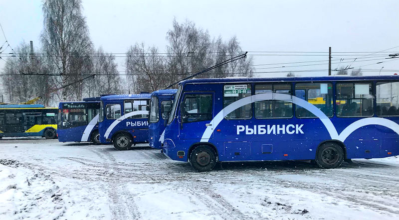 В Рыбинске троллейбус и три маршрутки — с логотипом города