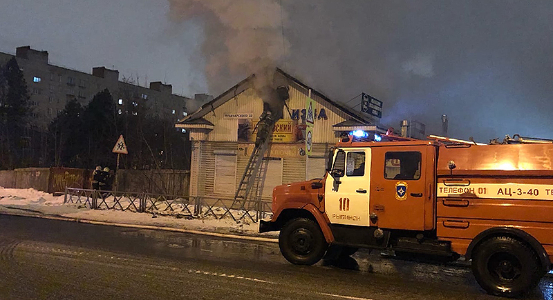 В центре Рыбинска горел магазин