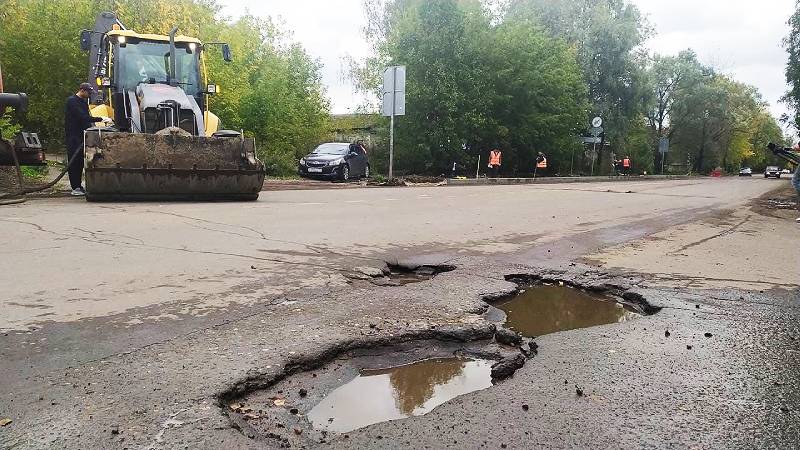 Начался ремонт проспекта 50 лет Октября в Рыбинске