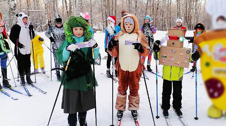 Карнавальный забег на лыжах прошел в Рыбинске