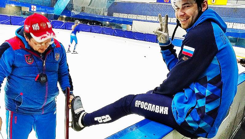 Дмитрий Рудаков встретился с шорт-трекистами Рыбинска 