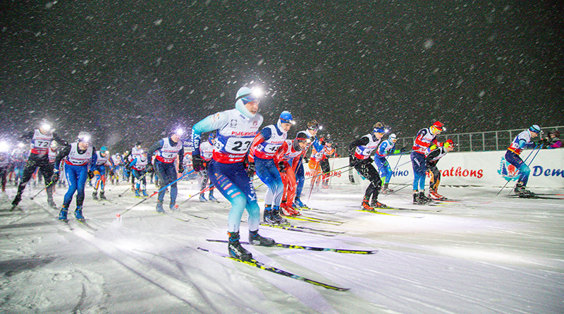 Ночная лыжная гонка прошла под Рыбинском