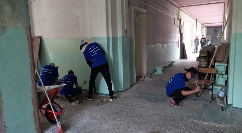 В Рыбинске ремонтируют школу №15