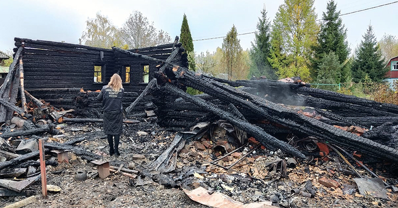 На пожаре под Рыбинском погиб человек