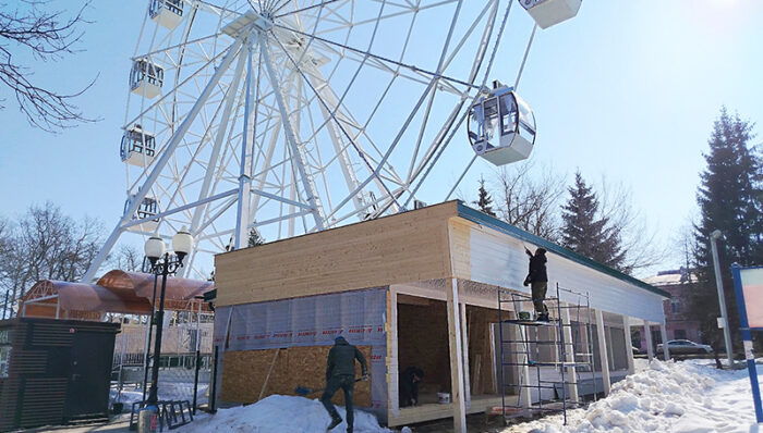 стройка у колеса