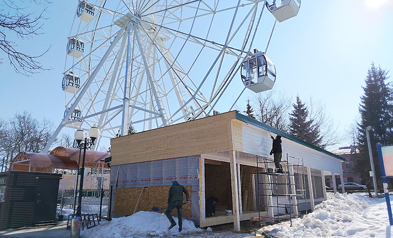 стройка у колеса