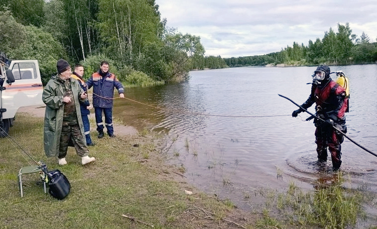 водолаз проверка пляжа