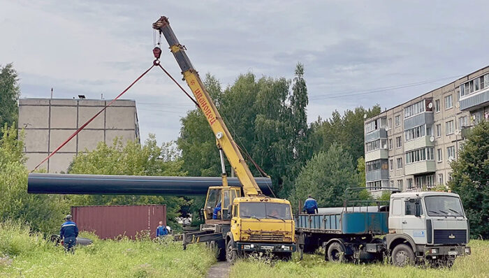 коллектор водоканал ремонт труба ягутка
