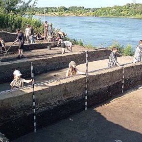 Вид на раскоп с юго-запада